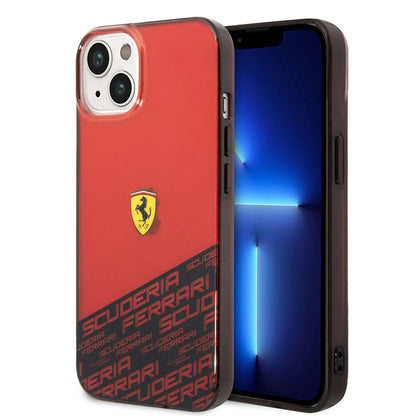 Apple iPhone 14 Kılıf Ferrari Orjinal Lisanlı Transparan Alt Kısım Baskılı Dizayn Kapak - Görsel 3