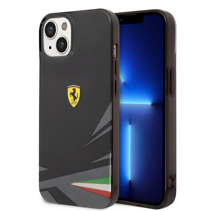 Apple iPhone 14 Kılıf Ferrari Orjinal Lisanslı Baskı Logolu İtalyan Bayrak Baskılı Dizayn Kapak - Görsel 2