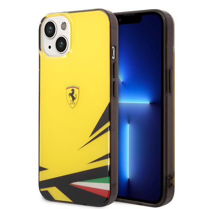 Apple iPhone 14 Kılıf Ferrari Orjinal Lisanslı Baskı Logolu İtalyan Bayrak Baskılı Dizayn Kapak - Görsel 4