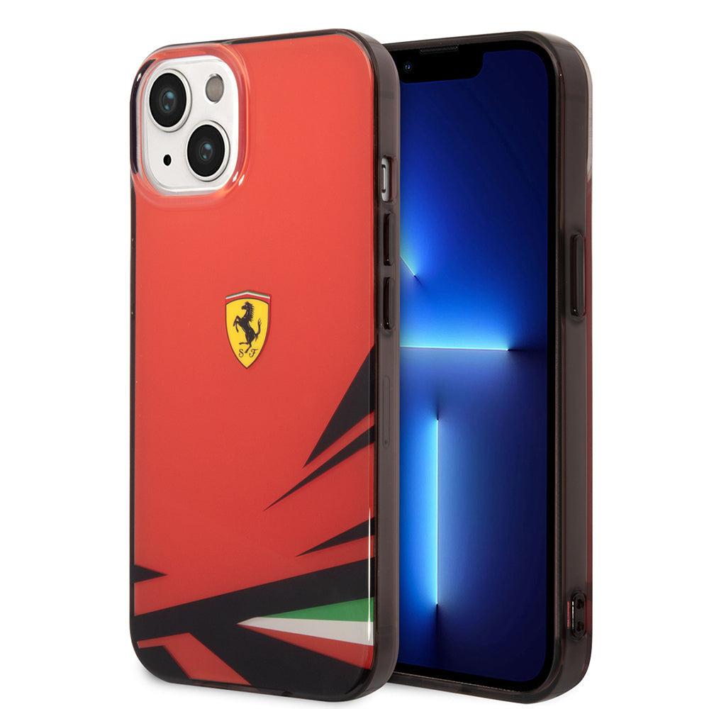 Apple iPhone 14 Kılıf Ferrari Orjinal Lisanslı Baskı Logolu İtalyan Bayrak Baskılı Dizayn Kapak - Görsel 3