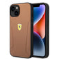 Apple iPhone 14 Kılıf Ferrari Orjinal Lisanslı Deri Kenarları Damgalı Dizayn Kapak