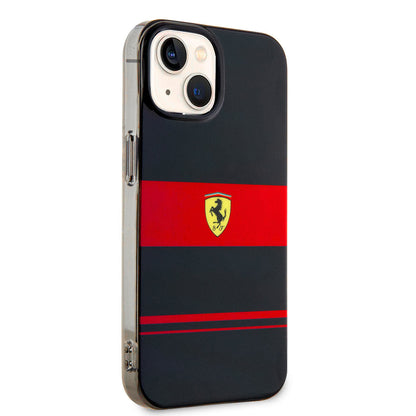 Apple iPhone 14 Kılıf Ferrari Orjinal Lisanslı M-safe Şarj Özellikli Yatay Çizgili Dizayn Kapak - Görsel 2