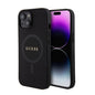 Apple iPhone 14 Kılıf Guess Orjinal Lisanslı M-safe Şarj Özellikli Yazı Logolu Saffiano Classic Kapak