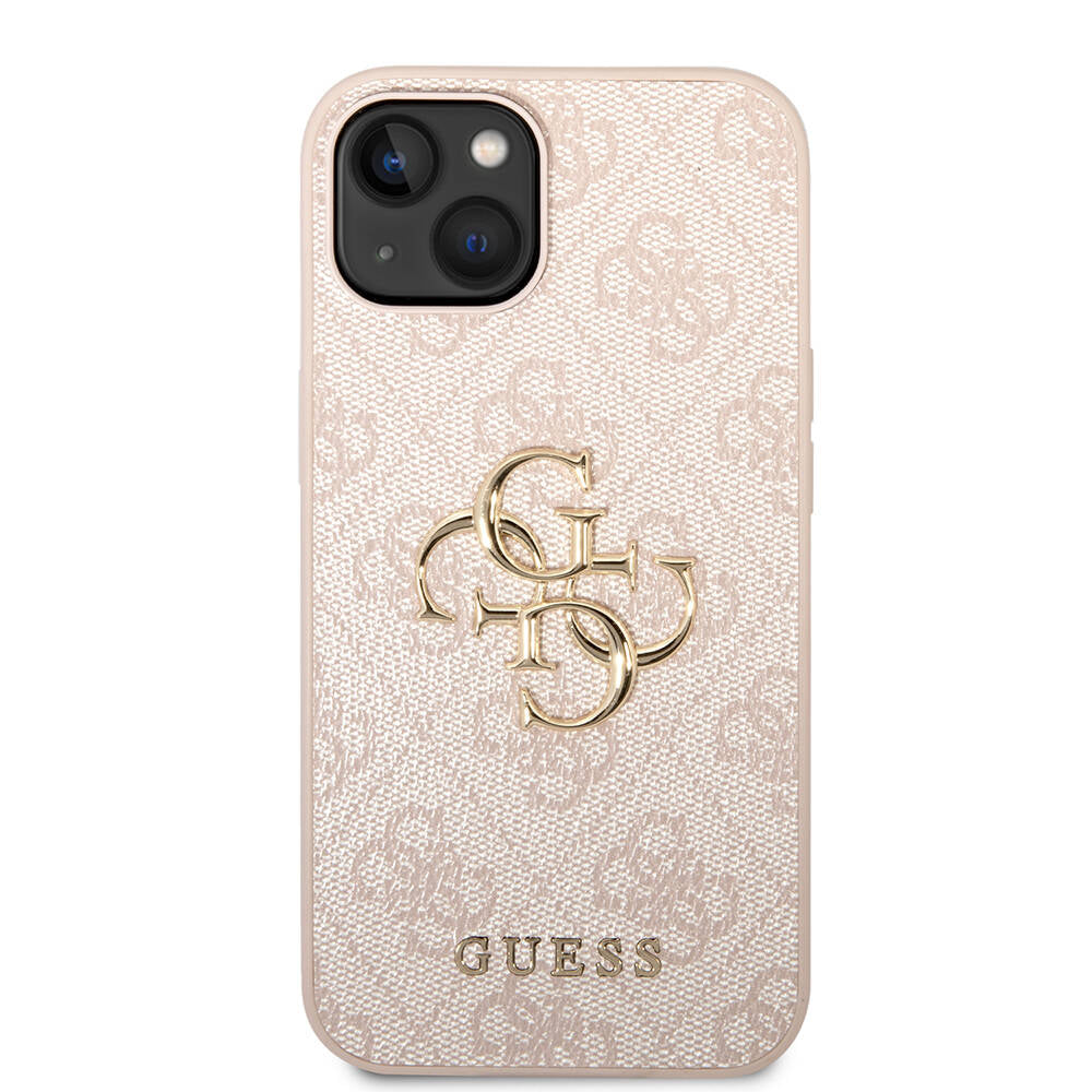 Apple iPhone 14 Kılıf Guess PU Deri Büyük Metal Logo Dizaynlı Kapak - Görsel 3