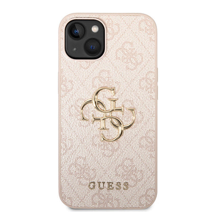Apple iPhone 14 Kılıf Guess PU Deri Büyük Metal Logo Dizaynlı Kapak - Görsel 3