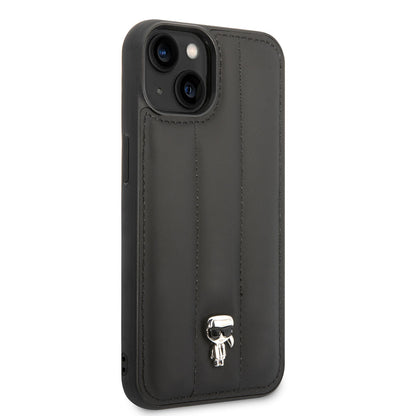 Apple iPhone 14 Kılıf Karl Lagerfeld Nylon Puffy Airbag Karl Dizayn Kapak - Görsel 2