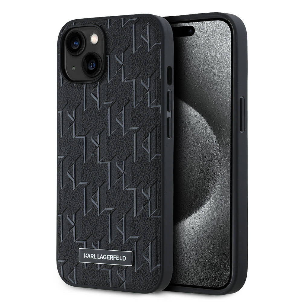 Apple iPhone 14 Kılıf Karl Lagerfeld Orjinal Lisanslı M-safe Şarj Özellikli KL Yazılı Hot Stamp Kapak - Görsel 2