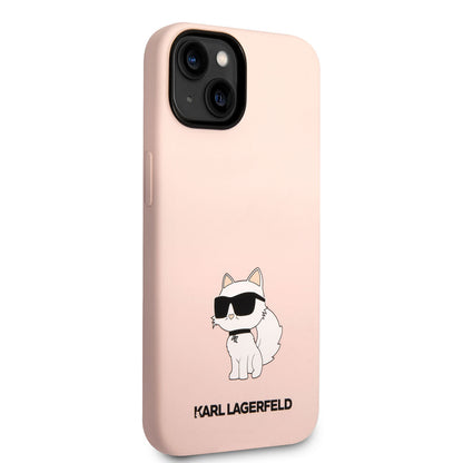 Apple iPhone 14 Kılıf Karl Lagerfeld Silikon Choupette Dizayn Kapak - Görsel 2