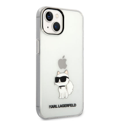 Apple iPhone 14 Kılıf Karl Lagerfeld Transparan Choupette Dizayn Kapak - Görsel 2