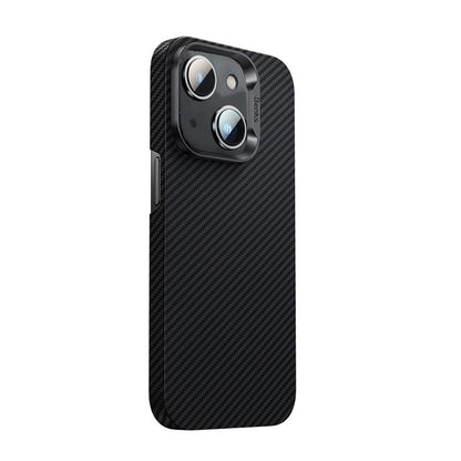 Apple iPhone 14 Kılıf M-safe Özellikli Karbon Fiber Benks 600D Essential Kevlar Kapak - Görsel 2