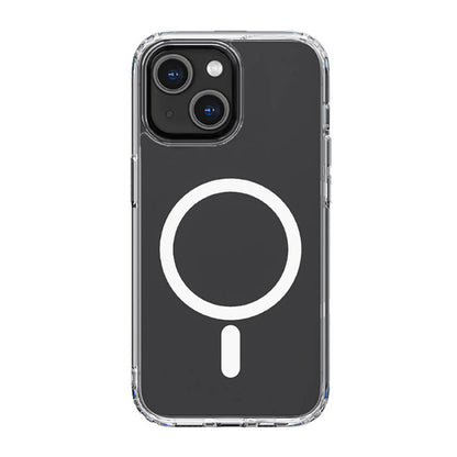 Apple iPhone 14 Kılıf M-safe Şarj Özellikli Airbagli Şeffaf PC Arka Yüzey Recci Magnetik Suction Serisi Kapak