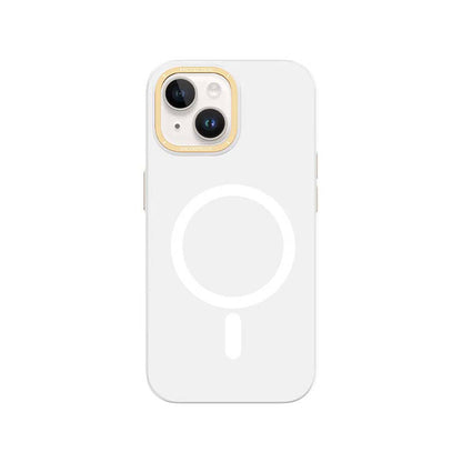 Apple iPhone 14 Kılıf M-safe Şarj Özellikli Metal Kamera Çerçeveli Recci Glaze Serisi Kapak - Görsel 2