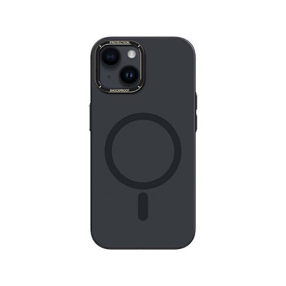 Apple iPhone 14 Kılıf M-safe Şarj Özellikli Metal Kamera Çerçeveli Recci Glaze Serisi Kapak - Görsel 4