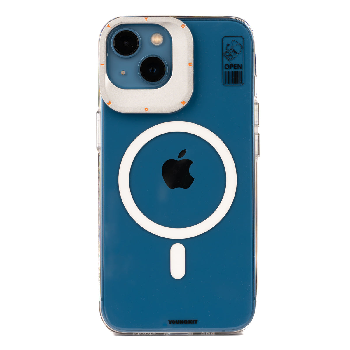 Apple iPhone 14 Kılıf M-safe Şarj Özellikli Standlı YoungKit Hermit Bracket Serisi Kapak - Görsel 4
