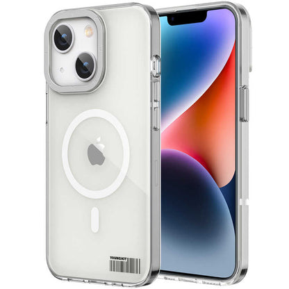 Apple iPhone 14 Kılıf M-safe Şarj Özellikli Youngkit Coloured Glaze Serisi Kapak - Görsel 4