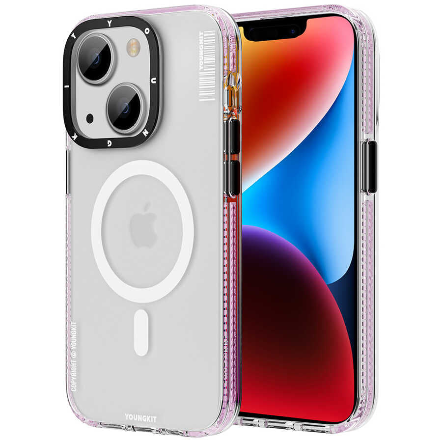Apple iPhone 14 Kılıf M-safe Şarj Özellikli Youngkit Jane Sand Serisi Kapak - Görsel 4