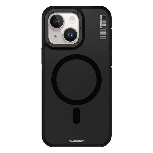 Apple iPhone 14 Kılıf M-safe Şarj Özellikli Youngkit Rock Sand Serisi Kapak