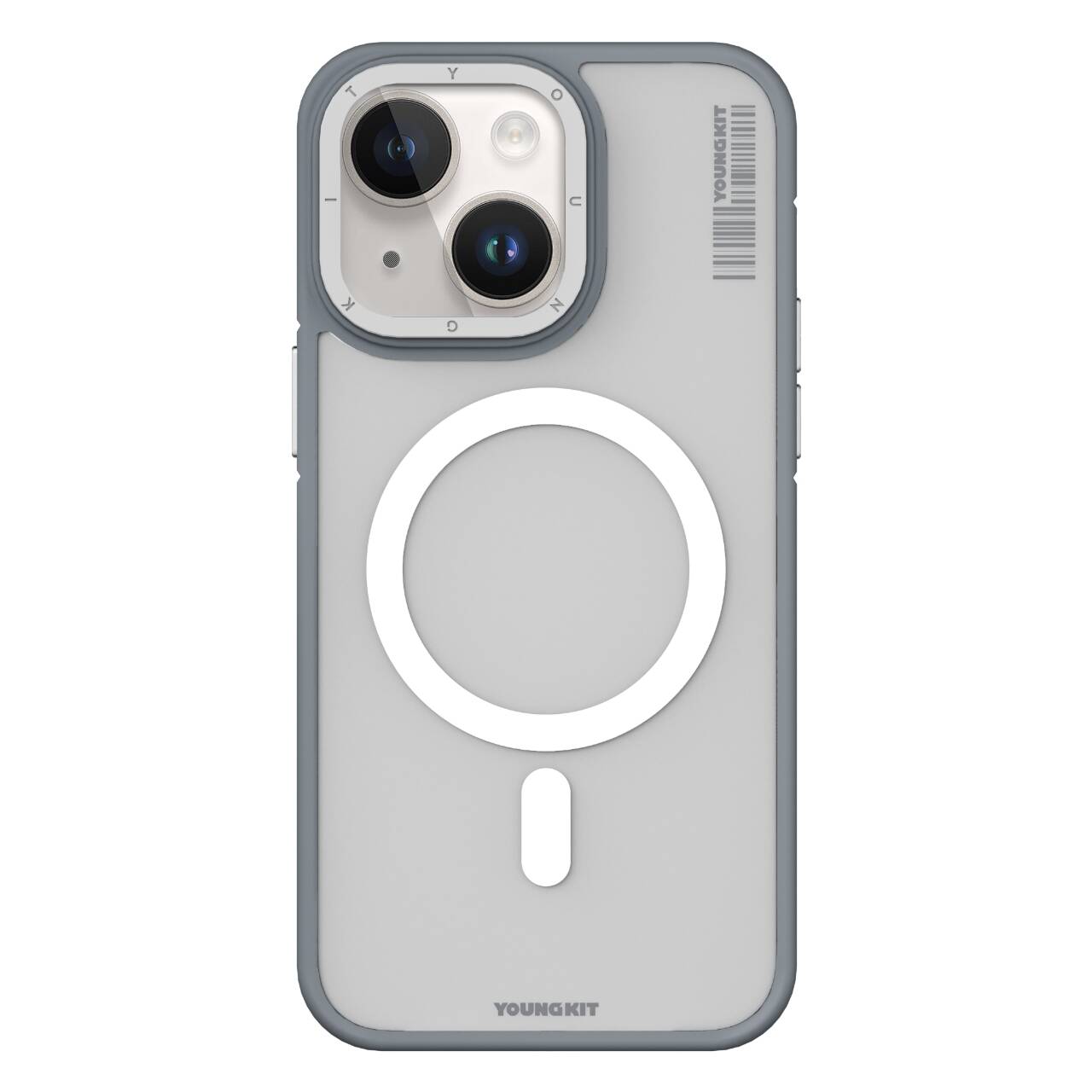 Apple iPhone 14 Kılıf M-safe Şarj Özellikli Youngkit Rock Sand Serisi Kapak - Görsel 4