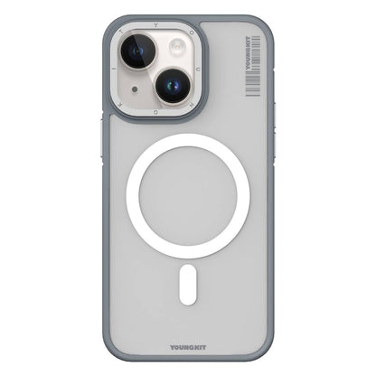 Apple iPhone 14 Kılıf M-safe Şarj Özellikli Youngkit Rock Sand Serisi Kapak - Görsel 4