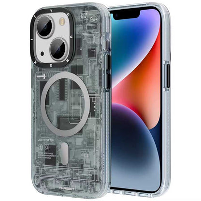 Apple iPhone 14 Kılıf M-safe Şarj Özellikli YoungKit Technology Serisi Kapak - Görsel 4