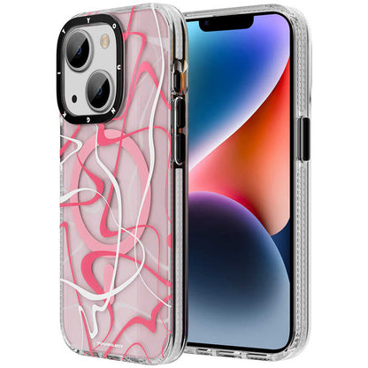 Apple iPhone 14 Kılıf M-safe Şarj Özellikli Youngkit Water-Ink Serisi Kapak - Görsel 3