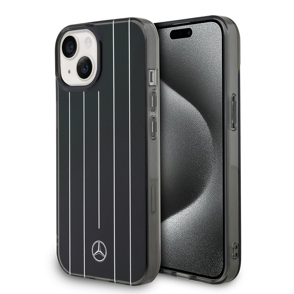 Apple iPhone 14 Kılıf Mercedes Benz Orjinal Lisanslı New Urban 3 Sert PC Paralel Çizgi Desenli Kapak - Görsel 2