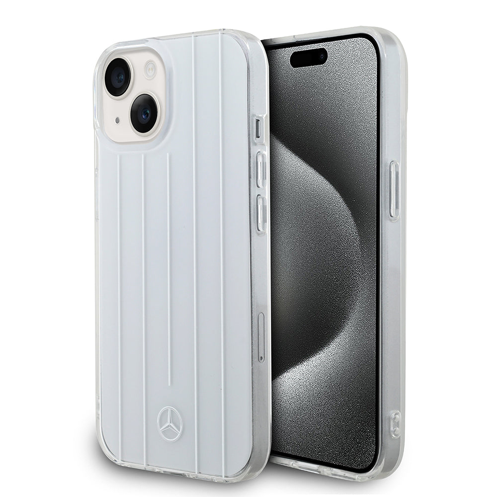 Apple iPhone 14 Kılıf Mercedes Benz Orjinal Lisanslı New Urban 3 Sert PC Paralel Çizgi Desenli Kapak - Görsel 3