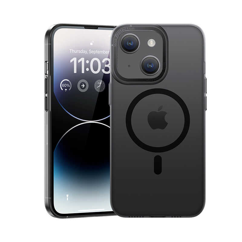 Apple iPhone 14 Kılıf Wireless Şarj Destekli Benks Magnetik Haze Kapak - Görsel 2