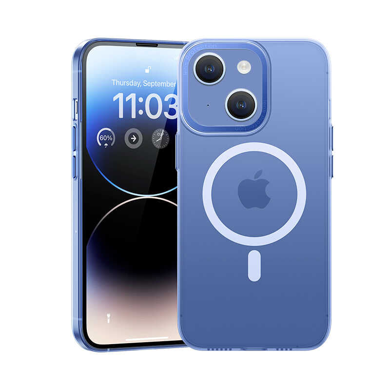 Apple iPhone 14 Kılıf Wireless Şarj Destekli Benks Magnetik Haze Kapak - Görsel 3