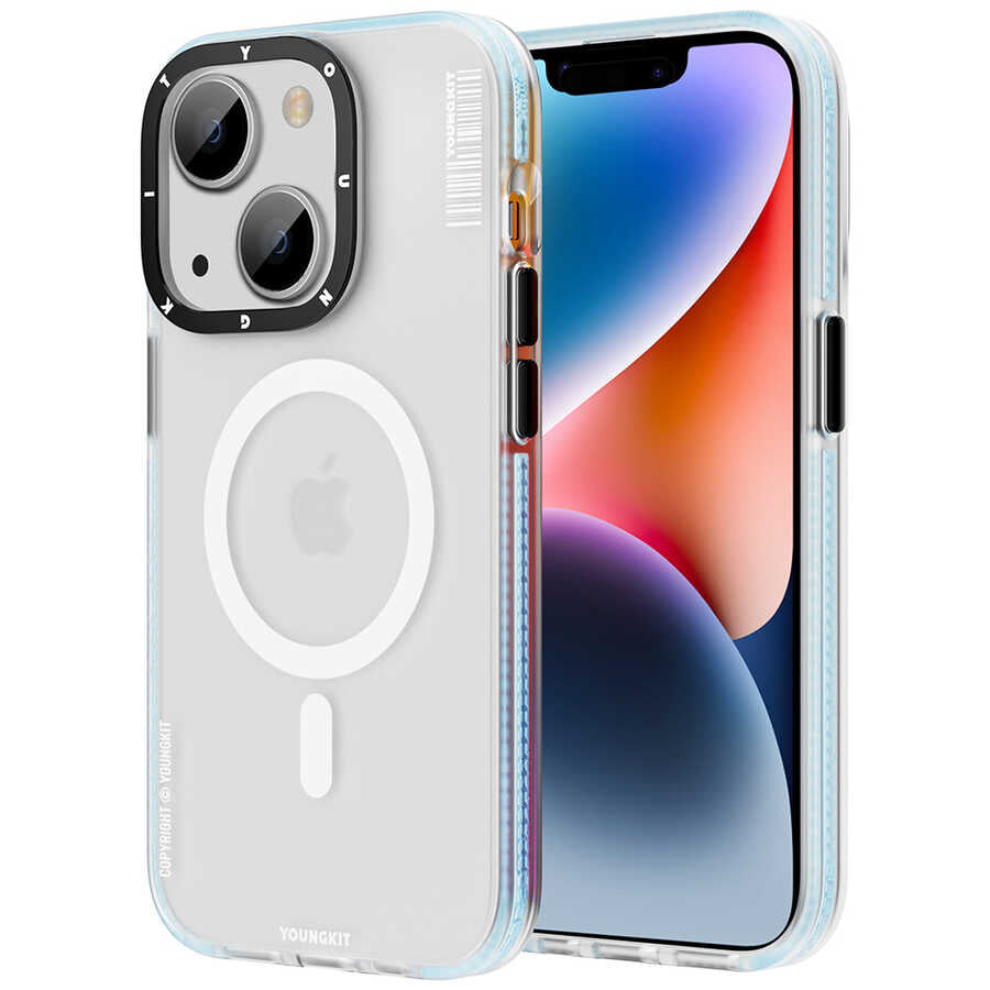Apple iPhone 14 Plus Kılıf M-safe Şarj Özellikli Youngkit Jane Sand Serisi Kapak - Görsel 2