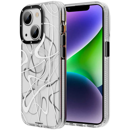 Apple iPhone 14 Plus Kılıf M-safe Şarj Özellikli Youngkit Water-Ink Serisi Kapak - Görsel 4