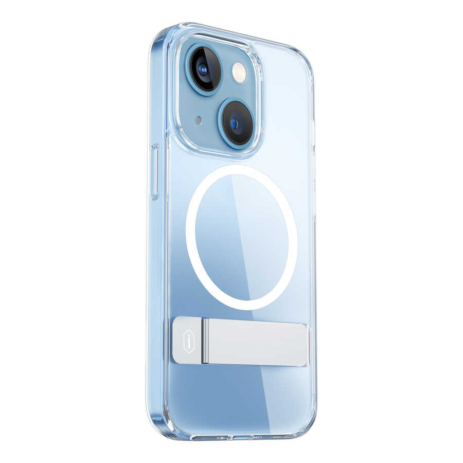 Apple iPhone 14 Plus Kılıf Standlı M-safe Wireless Şarj Özellikli Wiwu Aurora Serisi Kapak - Görsel 2