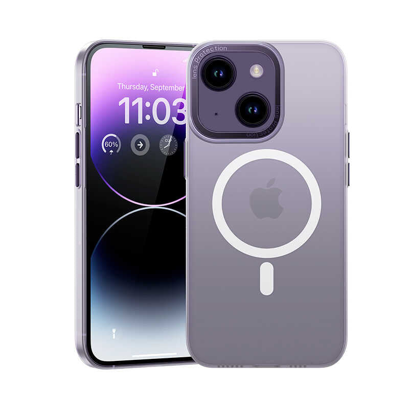 Apple iPhone 14 Plus Kılıf Wireless Şarj Destekli Benks Magnetik Haze Kapak - Görsel 4