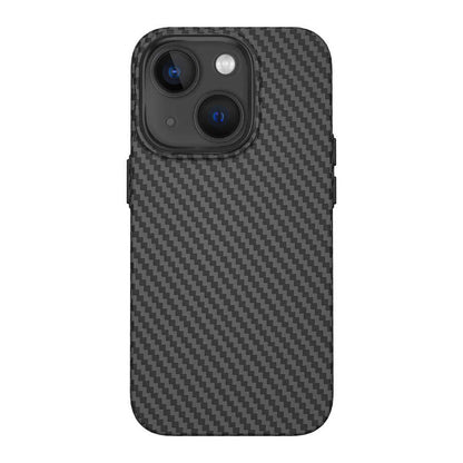 Apple iPhone 14 Plus Kılıf Wiwu Karbon Fiber Görünümlü M-safe Wireless Şarj Özellikli Kabon Kapak - Görsel 3