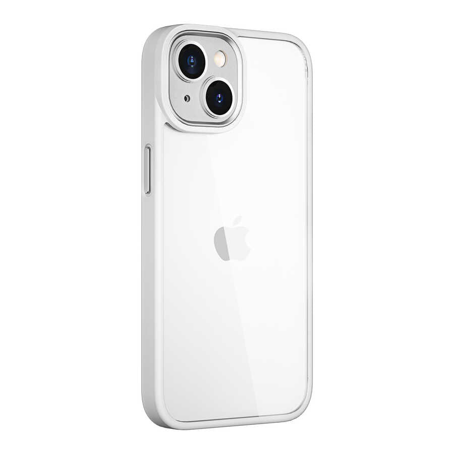 Apple iPhone 14 Plus Kılıf Wiwu VCC-104 Lens Korumalı Renkli Kenar Arkası Şeffaf Vivid Clear Kapak - Görsel 5