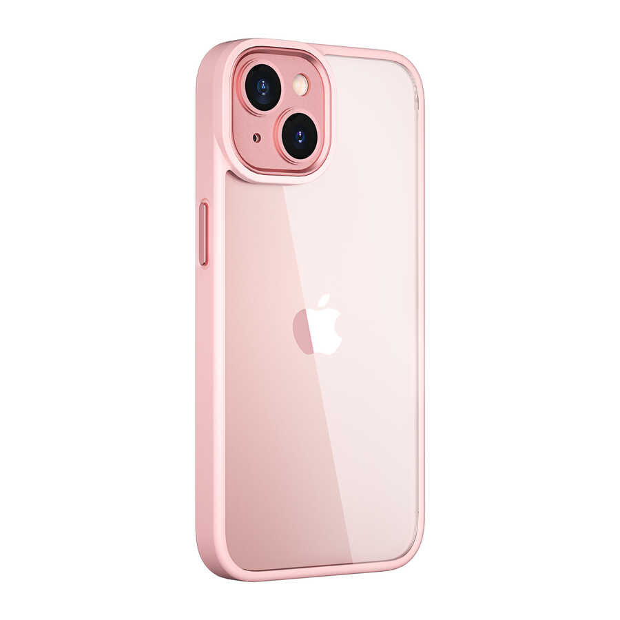 Apple iPhone 14 Plus Kılıf Wiwu VCC-104 Lens Korumalı Renkli Kenar Arkası Şeffaf Vivid Clear Kapak - Görsel 4