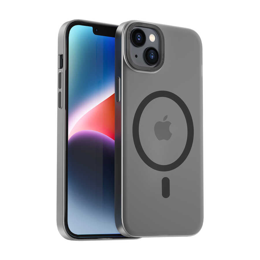 Apple iPhone 14 Plus Wiwu Frosted Magnetic Buzlu Sert PC Kapak - Görsel 2