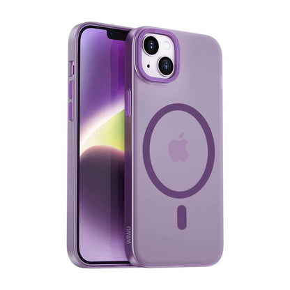Apple iPhone 14 Plus Wiwu Frosted Magnetic Buzlu Sert PC Kapak - Görsel 4
