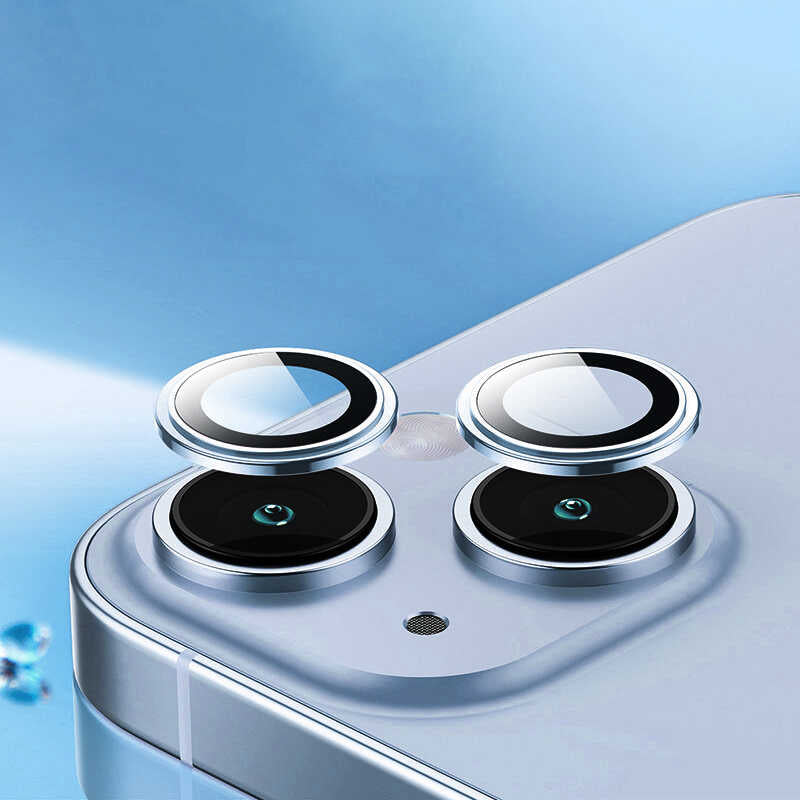 Apple iPhone 14 Plus Wiwu Lens Guard Metal Kamera Lens Koruyucu - Görsel 3