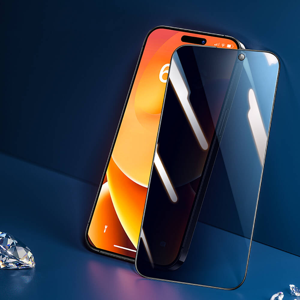 Apple iPhone 14 Pro Hidrofobik Ve Oleofobik Özellikli Benks Privacy Air Shield Ekran Koruyucu 10'lu Paket - Görsel 2