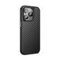 Apple iPhone 14 Pro Kılıf Aramid Karbon Fiber M-safe Özellikli Wlons Radison Kapak