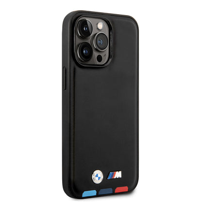 Apple iPhone 14 Pro Kılıf BMW M-safe Şarj Özellikli PU Deri 3 Renkli Logolu Dizayn Kapak - Görsel 2