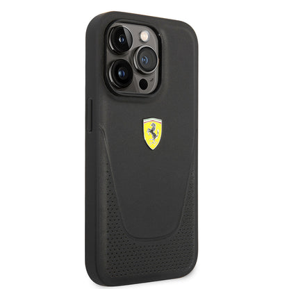 Apple iPhone 14 Pro Kılıf Ferrari Deri Delikli Dizayn Kapak - Görsel 3