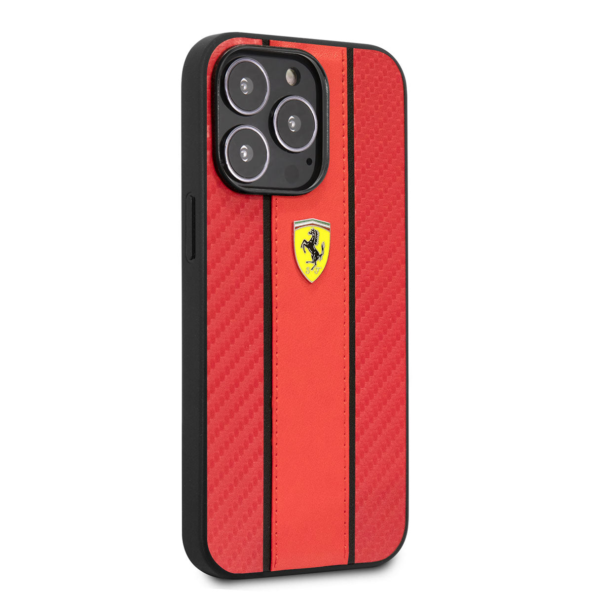 Apple iPhone 14 Pro Kılıf Ferrari PU Deri Ve Karbon Dizayn Kapak - Görsel 2