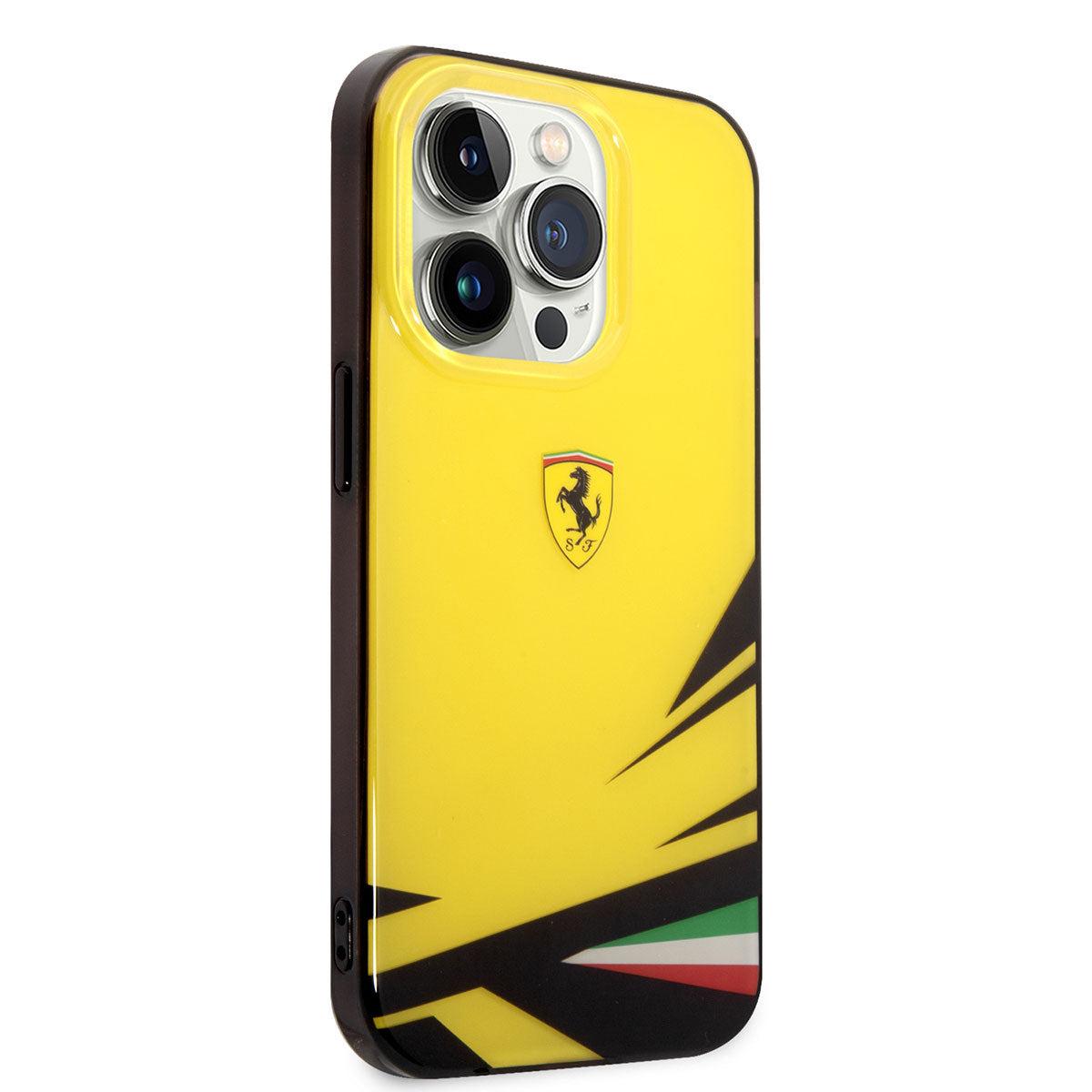 Apple iPhone 14 Pro Kılıf Ferrari Sarı İtalyan Bayrak Baskılı Dizayn Kapak - Görsel 2