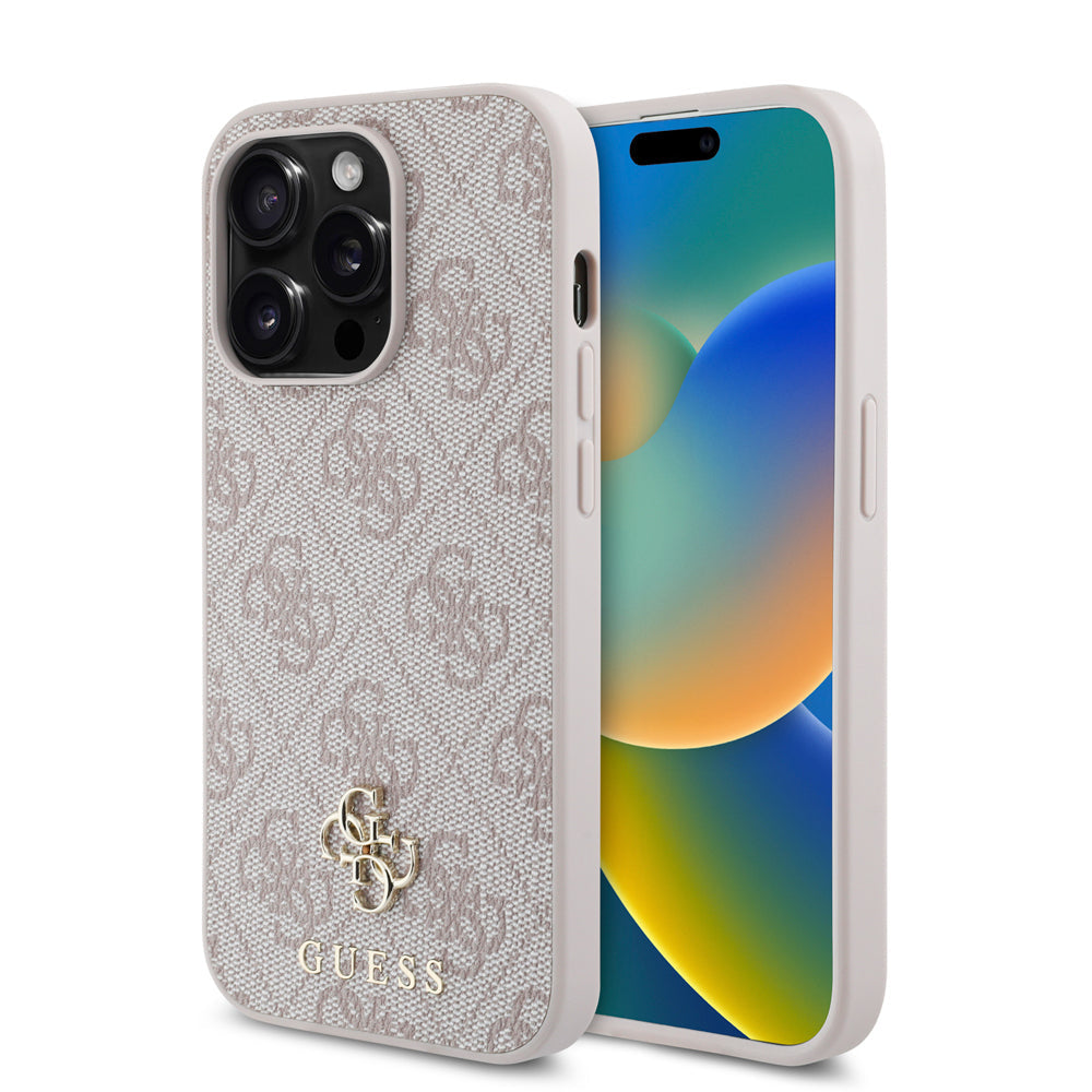 Apple iPhone 14 Pro Kılıf Guess Orjinal Lisanslı M-safe Şarj Özellikli Small 4G Classic Kapak - Görsel 3