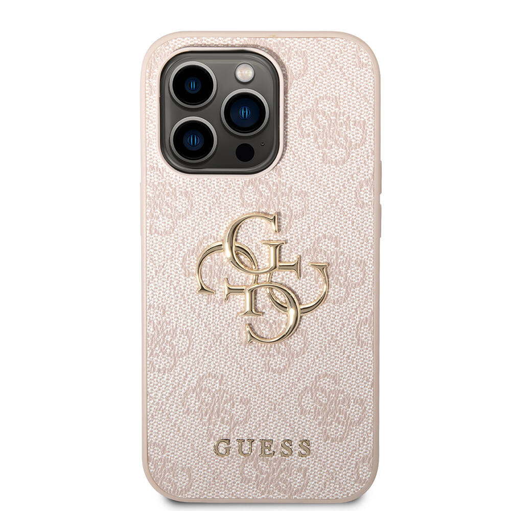 Apple iPhone 14 Pro Kılıf Guess PU Deri Büyük Metal Logo Dizaynlı Kapak - Görsel 3