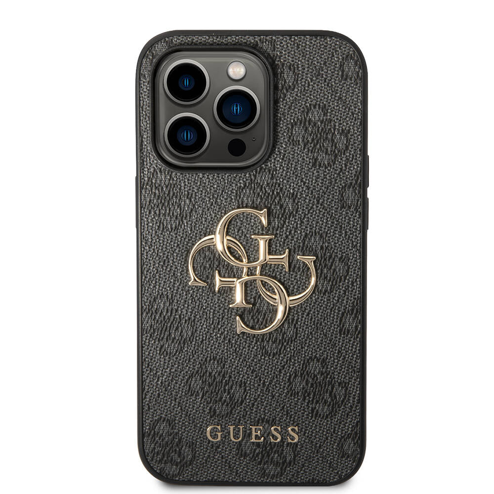 Apple iPhone 14 Pro Kılıf Guess PU Deri Büyük Metal Logo Dizaynlı Kapak - Görsel 2