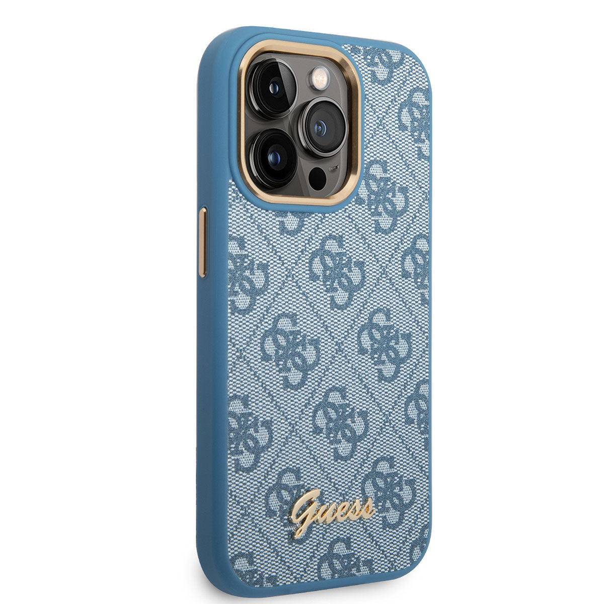 Apple iPhone 14 Pro Kılıf GUESS PU Deri Metal Logo Dizaynlı Kapak - Görsel 2