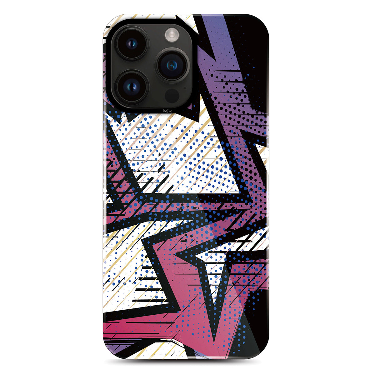 Apple iPhone 14 Pro Kılıf HD Desenli Kajsa Shield Plus Grafiti Serisi Kapak - Görsel 5
